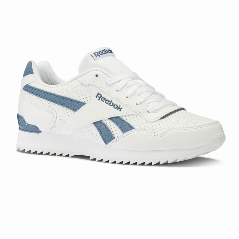 Tenisi Reebok Royal Glide Ripple Clip Barbati Albi/Albastri Romania SU9281DY